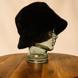 Womens Faux Fur Bucket Hat, O/S